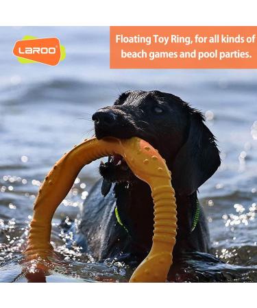 Buy Laroo Dog Fitness Ring - Indestructible Float Frisbee Toy for All Dog Sizes (Large 30cm Orange) - Perfect for Summer Training! - Buy Online on GoSupps.com