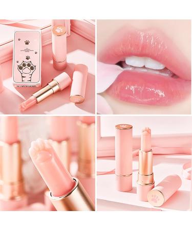 Moily Kawaii Cat Paw Lip Balm Color Changing Formula 3 5g Hydrating Moisturizing Lip Butter Nourishing for Soft Lips Women Girls Pink One Size One Size Pink - Buy Online on GoSupps.com