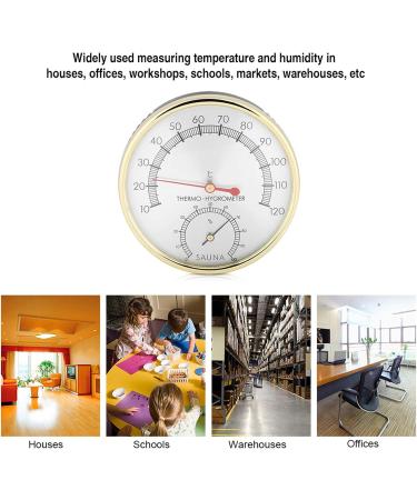 TBEST Thermo-Hygrometer Sauna - Accurate Metal Dial Thermometer & Hygrometer for Optimal Sauna Conditions - Buy Online on GoSupps.com