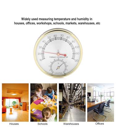 Test Metal Dial Inside Thermometer & Hygrometer - Accurate Sauna Room Temperature Monitor & Humidity Gauge - Buy Online on GoSupps.com