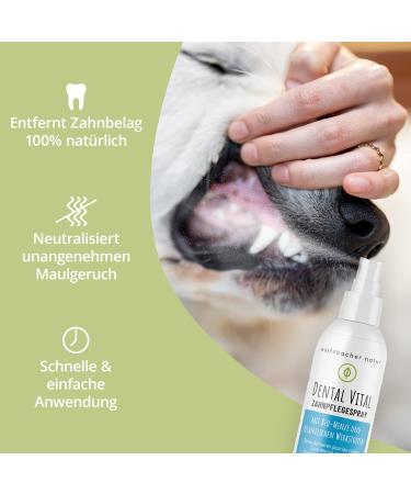 Wolfsbach Nature Tartar Remover for Dogs & Cats - Natural Dental Spray with Bio Mint - Fresh Breath & Tartar Control - 100% Plant-Based Ingredients - Buy Online on GoSupps.com