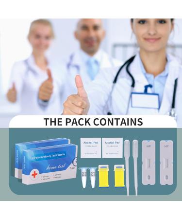 H. Pylori Helicobacter Pylori Detection Test Kit - Quick 10-15 Minute Home Testing - Highly Accurate & Easy to Use - Buy Online on GoSupps.com