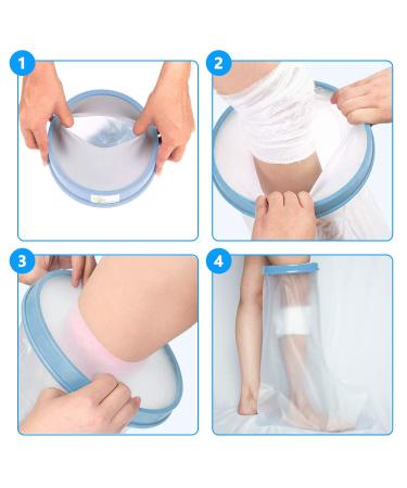 Aozzy Leg Cast Cover for Shower - Waterproof Protector for Knees, Ankles, and Legs - Reusable and Long Adult Size - Buy Online on GoSupps.com