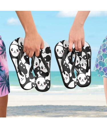 Mnsruu Cute Panda Flip Flops - Pink Medium | Stylish & Comfortable Women's Footwear for Summer - Buy Online on GoSupps.com