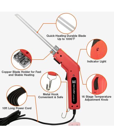 RONGTER Foam Cutter Pro Electric Hot Knife (200W) - Styrofoam Cutting Tool with Blades for Engraving & DIY Handmade - Buy Online on GoSupps.com