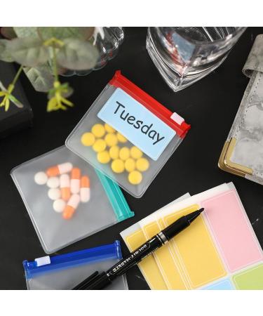 MARFOREVER 39 Pcs Pill Pouch Bags Set - Travel Zippered Organizer Reusable Ziplock Medicine Storage 28 Plastic Bags & Labels Ideal for International Shipping - Buy Online on GoSupps.com
