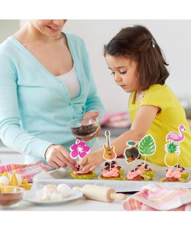 Dohia Tropical Cupcake Toppers Aloha Luau Cupcake Picks Flower Turtle Leaves Flamingo Pineapple Cupcake Decorations for Summer Baby Shower Birthday Wedding Party Cake Supplies D1-XWYHHCP - Buy Online on GoSupps.com