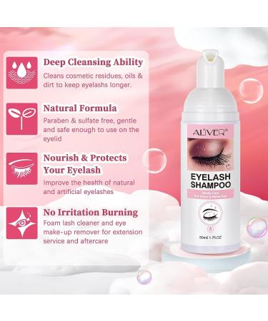 CAPTBDZW Lash Shampoo Sulfate-Free Cleaner for Eyelash Extensions with Brush - Buy Online on GoSupps.com