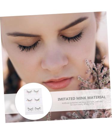 Beavorty 3 Pairs sequin false eyelashes pride outfit cosplay lashes color lashes fake lashes natural colored eyelashes pride makeup colored lashes flower stickers girl Miss Imitation - Buy Online on GoSupps.com