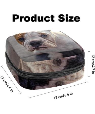 English Bulldog Women's Napkin Storage Bag | Portable Period Pocket for Teens & Girls | Menstrual Cup & Breastfeeding Insert Holder - Buy Online on GoSupps.com