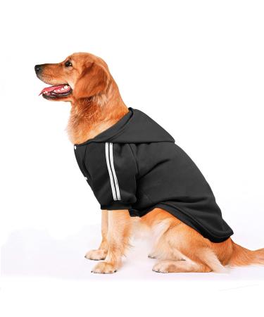 NAMSAN Dog Sweater Warm Dog Clothes Winter Clothes for Large Dogs Button Design Dog Hoodie Dog Sweater Black 5XL 5XL Black