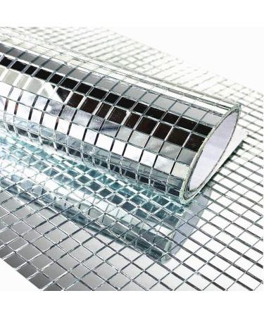 Self Adhesive Real Glass Silver Mirrors Mosaic Tiles Sticker for Craft Square Glass Tiles 2400pcsMirrors 5mm by 5mm