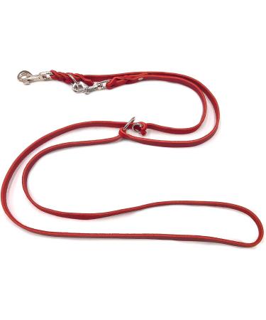 Adjustable Dog Liner for Small & Large Dogs 2.80m x 15mm Red High-Quality Double Linen Leash - Buy Online on GoSupps.com