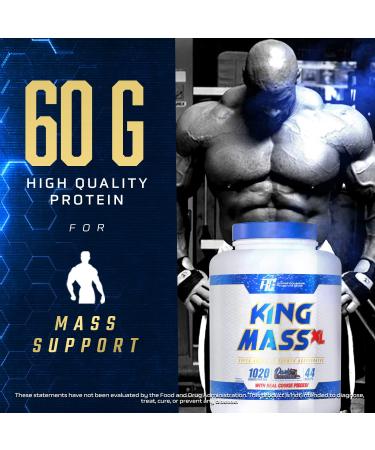 Ronnie Coleman King Mass XL Mass Gainer Protein Powder - 60g Protein, 180g Carbs, 1000+ Calories/Serving - Creatine & Glutamine - Dark Chocolate 6 lb - Buy Online on GoSupps.com