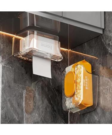 Kitchen Wipes Storage Box Wall Mount Wipes Wall Holder Refillable Wipes Container Tissue Wipes Wall Holder for Bathroom Kitchen/1020(Transparent Gray) 12.5x8.4cm Transparent Gray - Buy Online on GoSupps.com