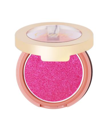 Oulac Rouge Powder Powder Blush Gentle Schimmer & silky tender highly pigmented durable vegan animal test -free cosmetics eyes cosmetics 1 Pack 4.8 g f12 razzmatazz f12 razzmatazz (fuchsia with dimensional shimmer)