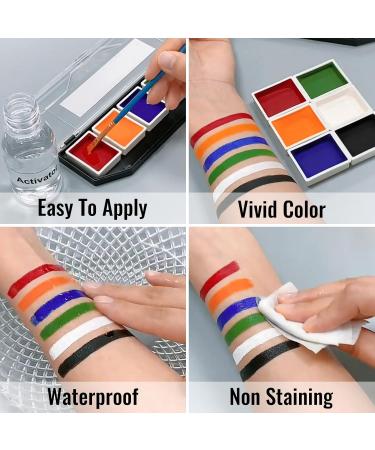 12 Colors Alcohol Activated SFX Makeup Palette - Professional Waterproof Face & Body Paint for Cosplay Theatre & Film - Buy Online on GoSupps.com