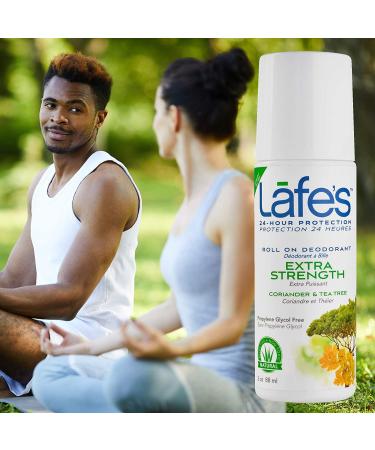 Lafe's Natural Deodorant | 3oz Roll-On | Aluminum-Free, Paraben-Free | 24-Hour Extra Strength Protection | 3 Pack for Men & Women - Buy Online on GoSupps.com