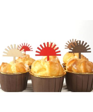 BOOMPA Wooden Half Sun Cupcake Toppers First Trip Around The Sun Boho 1st Birthday Cupcake Toppers Sunshine Party Decor Sun Themed Birthday Cake Toppers Set Of 8 You Are My Sunshine Party Decor - Buy Online on GoSupps.com