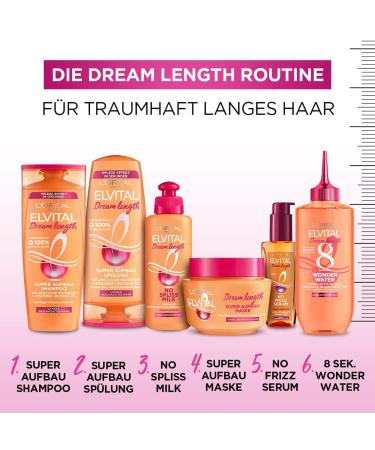 L'Or al Paris Elvital Conditioner for Fragile Hair with Castor Oil - Dream Lengths Super Structure Rinse 250 ml | International Shipping Available - Buy Online on GoSupps.com