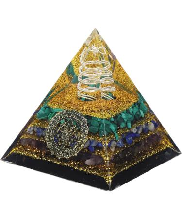 Energy Generator Orgone Pyramid Crystal Pyramid Home Desktop Decoration Trigger Calmness Enhance Spiritual Consciousness for Inner Peace and Healing - Buy Online on GoSupps.com