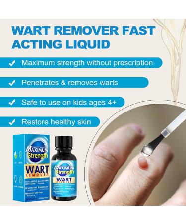 Fast Action Liquid Wart Gel - Maximum Strength Salicylic Acid Treatment for Warts Corns and Calluses - Fast-Acting Freeze Off Solution for All Wart Types - Buy Online on GoSupps.com