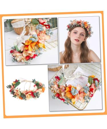 MAGICLULU Wreath Tiara Hair Bands Head Band Fall Garland Green Crown Headband for Girls Flower Girl Headpieces for Wedding Flower Headbands Flower Hair Accessories Autumn Miss - Buy Online on GoSupps.com