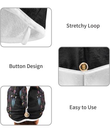 Buy Beautiful Tribal Geometric Hair Towels - 2 Pack Super Absorbent Quick Dry Turbans for Women & Girls - International Shipping Available - Buy Online on GoSupps.com