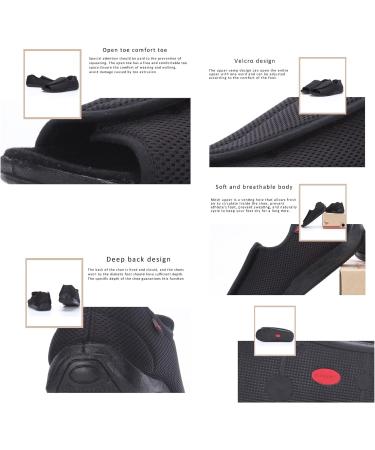 KXSM Women's Diabetic Slippers - Wide Comfort Orthopedic Shoes for Swollen Feet - Anti-Slip Breathable Open Toe Sandals - Gray, Size 39 - Buy Online on GoSupps.com