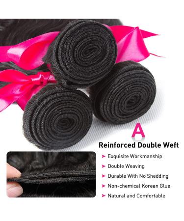 Flady Brazilian Body Wave Human Hair Bundles 14/16/18 Inch - 10A Weave Extensions in Natural Color - Buy Online on GoSupps.com