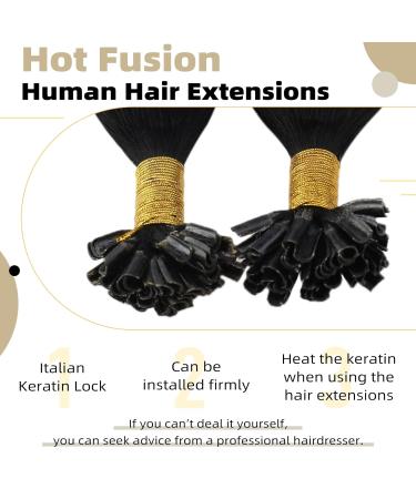 UGEAT BONDING Extensions - 40cm Real Hair UTIP #1B/4/27 | Keratin Bonding Hair Extensions | 50g 50 Strands | Black to Dark Brown & Caramel Blonde 16 Inch - Buy Online on GoSupps.com