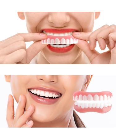 Flipped Warm 2 Pairs False Teeth Veneers - Cosmetic Temporary Dentures for a Perfect Smile - Buy Online on GoSupps.com