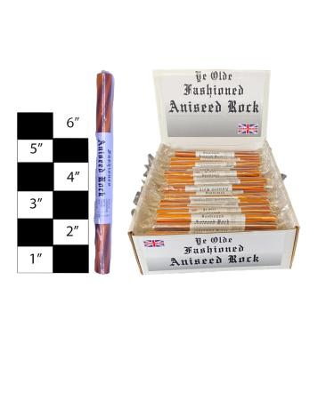 100 X Aniseed Original Rock Sticks Handmade Traditional Rainbow Classic Sweets Retro Seaside Gift Wholesale Confectionery