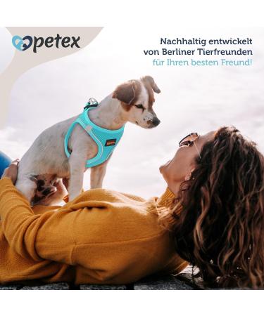 Petex Dog Harness for Small & Medium Dogs - TUV Tested Made in Europe Breathable & Reflective Puppy Dishes with Air Mesh - Baby Blue 2XS - Buy Online on GoSupps.com