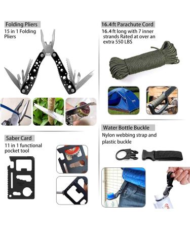 200Pcs Emergency Survival Kit & First Aid Gear with Molle Pouch - Ideal for Camping and Adventures - Black - Buy Online on GoSupps.com