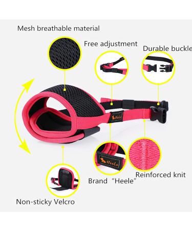 Adjustable Heele Dog Muzzle - Breathable & Safe for Small/Medium Dogs - Prevents Biting Chewing Barking (XS Gray) - Buy Online on GoSupps.com