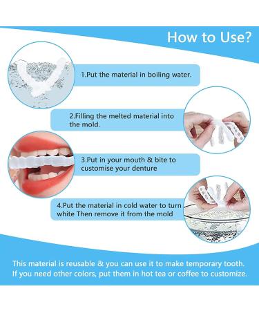 Buy Mxrfactory Temporary Cosmetic Silicone Teeth Prosthesis - Instant Smile Veneers Oral Whitening Kit for Men & Women - 7 Pairs - International Shipping - Buy Online on GoSupps.com
