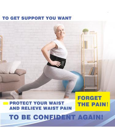 Back Brace Lumbar Support Belt for Relief of Back Pain, Sciatica, Herniated Disc, Scoliosis - Improve Posture & Keep Back Straight - Men and Women (Black 5X-Large) - Buy Online on GoSupps.com