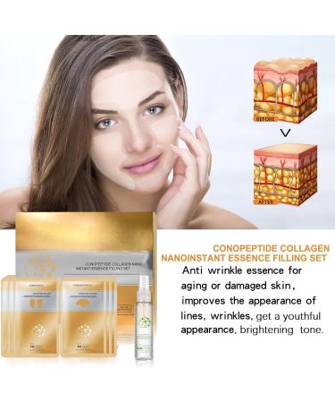  JASUBAI Skin Essence Instant Collagen Set Spiral Peptide Collagen Essence Kit Anti Aging Face Serum with Hyaluronic Acid Reduce Fine Lines and Wrinkles (1 Set) - Buy Online on GoSupps.com