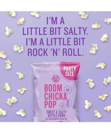 Angie's BOOMCHICKAPOP Sweet and Salty Kettle Corn Popcorn 10 oz Party Size | Gluten Free Snack - Buy Online on GoSupps.com