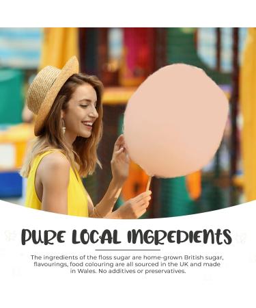 Baking Beauty Premium Rhubarb & Custard Floss Sugar 800g - Natural Ingredients for Cotton Candy - Bulk Floss Sugar for Every Occasion - Buy Online on GoSupps.com