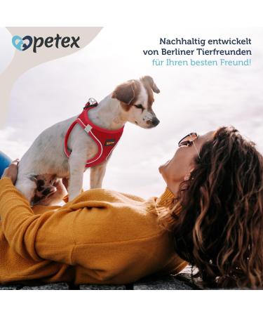 Petex Dog Harness for Small & Medium Dogs - TUV Tested Made in Europe Reflective & Breathable with Air Mesh Technology - Red XS - Buy Online on GoSupps.com