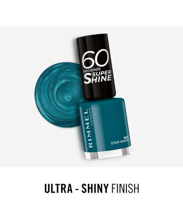 Rimmel London 60 Seconds Super Shine Nail Polish - 863 Star Gazin 863 Star Gazin 8 ml (Pack of 1) - Buy Online on GoSupps.com
