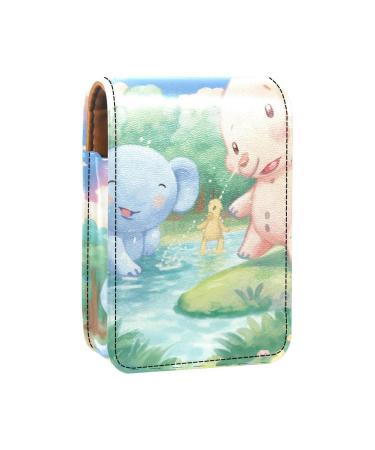 Travel Lipstick Organizer Case Lipstick Case Portable Makeup Bag With Mirror Bear Bunny Elephant Z838b2nsmk