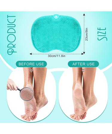Rtteri Silicone Shower Foot Scrubber Set - Exfoliating Massager & Back Washer with Non-Slip Suction Cups - Pink/Green - For Men and Women - Buy Online on GoSupps.com
