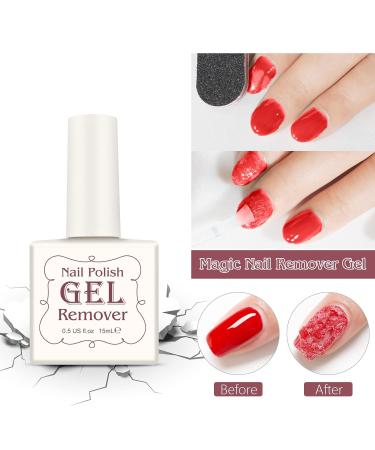 Nail Polish Remover Gel - Professional Non-Irritating Formula, 3-5 Minute Removal, No Foil Soaking Needed (15 ml) - Buy Online on GoSupps.com