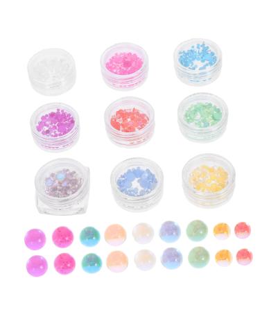 FRCOLOR 9 Boxes Nail Decoration Jewelry Jewlery Beads for Nails Nail Gem Nail Beads for Nail Art Gems for Nails Jewels for Nails Mini Beads Tiny Beads Glass Acrylic Crystal Beads