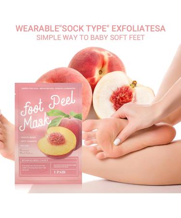 3 Pair Foot Peeling Mask Socks - Moisturizing Foot Mask for Dry & Cracked Feet - Easy Corn Removal - Foot Spa Treatment for Men & Women - Buy Online on GoSupps.com