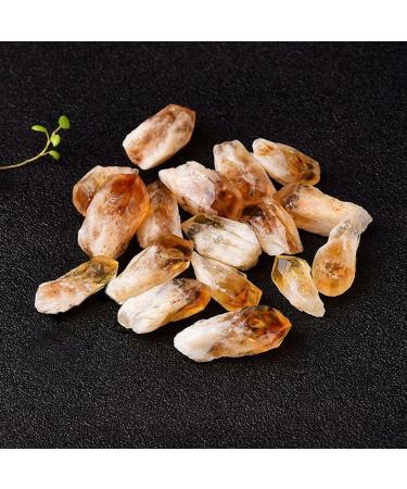Natural Crystal Rough Natural Brazilian Rough Citrine Point Ore Raw Quartzs Stones Jewelry Specimen Collection Home Decor Can be Used for (Size : 50g) (Size : 20g)