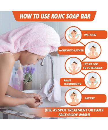 Kojic Acid + Turmeric Soap Bar - Brighten Skin Tone, Even Complexion - 4oz Made in USA - Buy Online on GoSupps.com